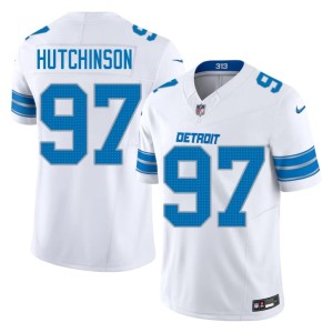 Aidan Hutchinson White #97 Motor City Lions Mens Official Jerseys 938667-913