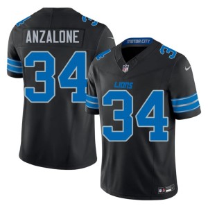 Alex Anzalone Player Men's Black DET Lions #34 Jerseys 726850-712