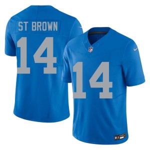 Amon-Ra St. Brown Blue #14 The Pride Alternate Men NFL Jersey 603844-545