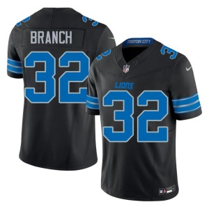 Brian Branch #32 Embroidery Black Men Lions Jersey 469780-638