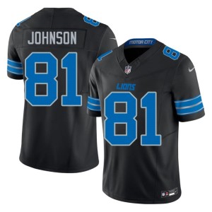 Calvin Johnson Black Detroit Lions Replica #81 Mens Jerseys 998857-173