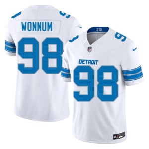 DJ Wonnum #98 2026-27 Motor City Lions White Men Jersey 745774-493