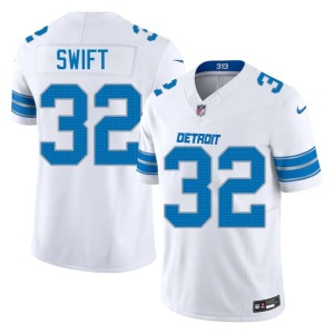 D'Andre Swift Mens NIL #32 White DL Jersey 481798-778