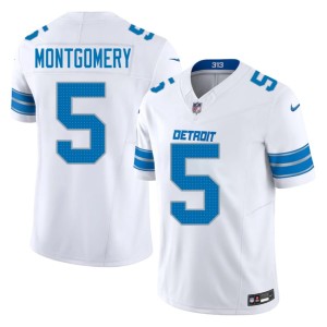 David Montgomery Men's #5 Player Silver Rush White Jerseys 440397-299