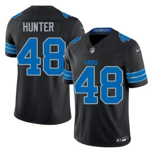 Erick Hunter Lions #48 Men's Embroidery Black Jersey 348123-728