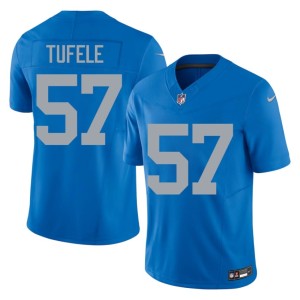 Jay Tufele Blue Stitched Defend the Den #57 Alternate Men Jerseys 382370-140