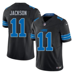 Lucky Jackson DET Lions #11 Black Men's Replica Jersey 756662-745