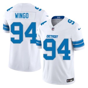Mekhi Wingo Men's #94 White Motor City Lions NIL Jersey 461537-380