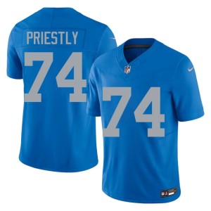 Melvin Priestly Blue Detroit Lions Player Alternate #74 Mens Jersey 190236-808