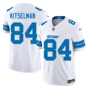 Miles Kitselman Football #84 White Mens DET Lions Jerseys 294532-182