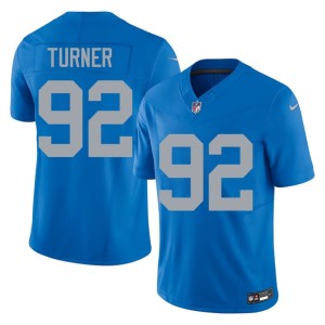Payton Turner Alternate Men's #92 Blue DET Lions Stitched Jersey 844628-548
