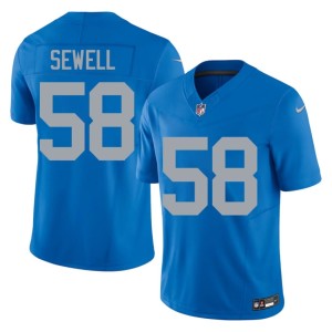 Penei Sewell Blue Alternate Detroit #58 Game Mens Jersey 371669-895