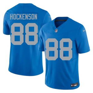 T.J. Hockenson Player Blue Motor City Lions Alternate Mens #88 Jerseys 958616-712