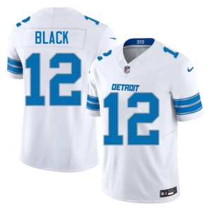 Tarik Black Men #12 Official Lions White Jersey 782506-944