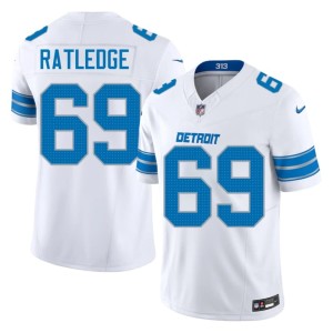 Tate Ratledge White #69 NIL Men's DET Jersey 487621-849