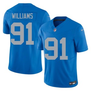 Tyleik Williams Blue 2026-27 Mens #91 Lions Alternate Jerseys 752364-554