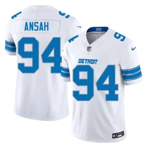 Ziggy Ansah #94 Lions White Men's Football Jersey 322398-884