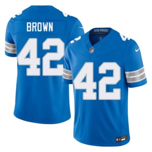 Aamaris Brown Men Defend the Den Game #42 Blue Jerseys 934924-975