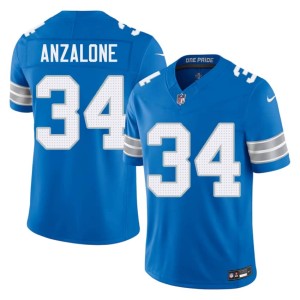 Alex Anzalone Blue DET Lions #34 Men's Replica Jerseys 806696-227