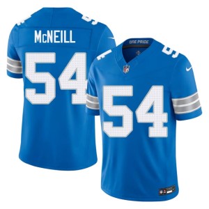 Alim McNeill Men's Stitched Blue #54 Defend the Den Jersey 509762-976