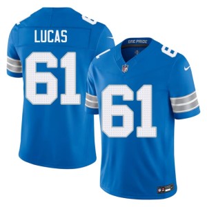 Anthony Lucas #61 Replica Blue Mens Detroit Jerseys 908082-429