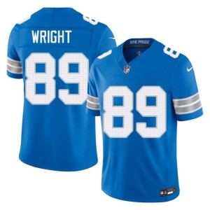 Brock Wright NFL #89 Mens Blue Motor City Lions Jersey 742968-683