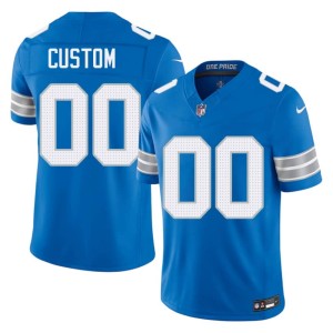 Custom #00 Mens Motor City Lions Blue Official Jersey 286756-836