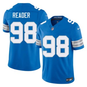 DJ Reader Blue DET Men's #98 Limited Jerseys 844301-361