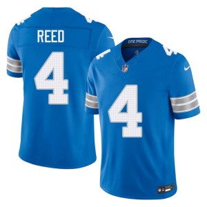 D.J. Reed Stitched Blue #4 Detroit Mens Jersey 424077-630