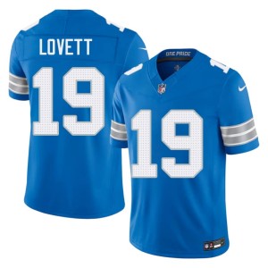 Dominic Lovett Men's Blue Official DL #19 Jerseys 977617-338