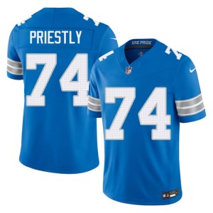 Melvin Priestly Men's #74 Blue Lions Game Jersey 477361-376