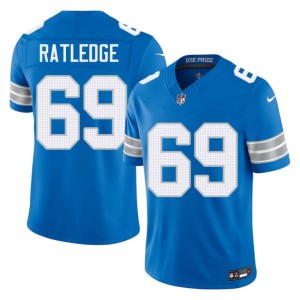 Tate Ratledge Men's Silver Rush #69 Blue Football Jerseys 593454-796