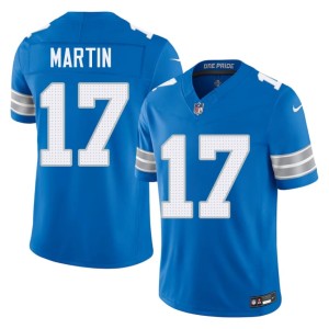 Tay Martin DET Stitched Blue Men's #17 Jersey 947755-620
