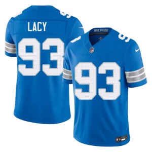 Tyler Lacy Blue #93 Embroidery Mens DET Lions Jersey 963959-448