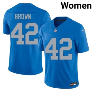Aamaris Brown Game #42 Women's Blue Alternate DET Jersey 417505-968