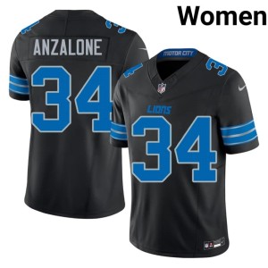 Alex Anzalone Black One Pride #34 Women Embroidery Jersey 176674-561