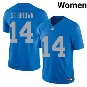 Amon-Ra St. Brown Women #14 2026 DET Lions Alternate Blue Jersey 698154-679