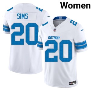 Billy Sims White #20 NFL DET Lions Women Jerseys 699713-609
