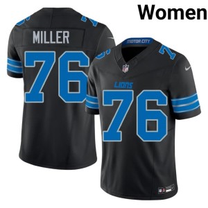 Blake Miller Black Defend the Den #76 Football Women Jerseys 500019-741