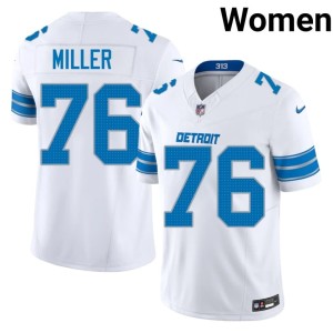 Blake Miller White Stitched Women #76 Lions Jerseys 779558-576
