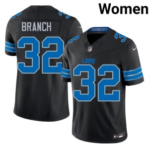 Brian Branch Motor City Lions NIL Black #32 Womens Jerseys 901031-360