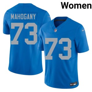 Christian Mahogany Lions Women's Alternate Replica #73 Blue Jerseys 699885-508