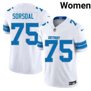Colby Sorsdal #75 White Lions Women Football Jersey 547456-235