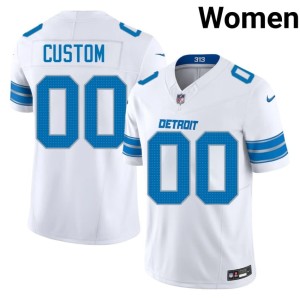 Custom #00 Women's Stitched DET White Jerseys 178958-427