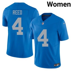 D.J. Reed #4 Alternate 2026 Women Detroit Lions Blue Jerseys 166640-284