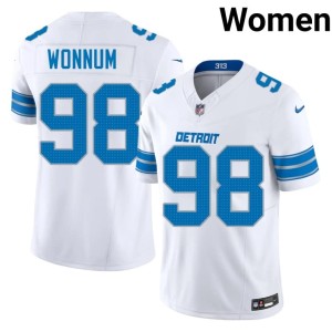 DJ Wonnum White Player Detroit Lions Women #98 Jersey 838629-174