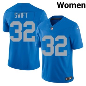 D'Andre Swift Alternate DET Lions Player Womens Blue #32 Jersey 871271-989