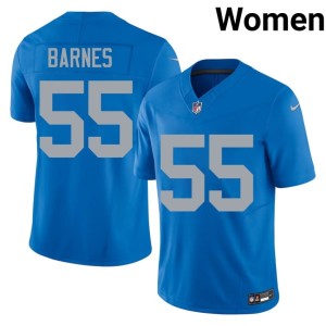 Derrick Barnes #55 DET Lions Blue Player Women Alternate Jerseys 956303-327