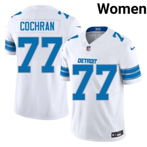 Devin Cochran #77 Women Lions Replica White Jerseys 969930-296