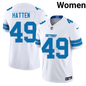 Hogan Hatten White Official #49 Womens Defend the Den Jerseys 286003-171
